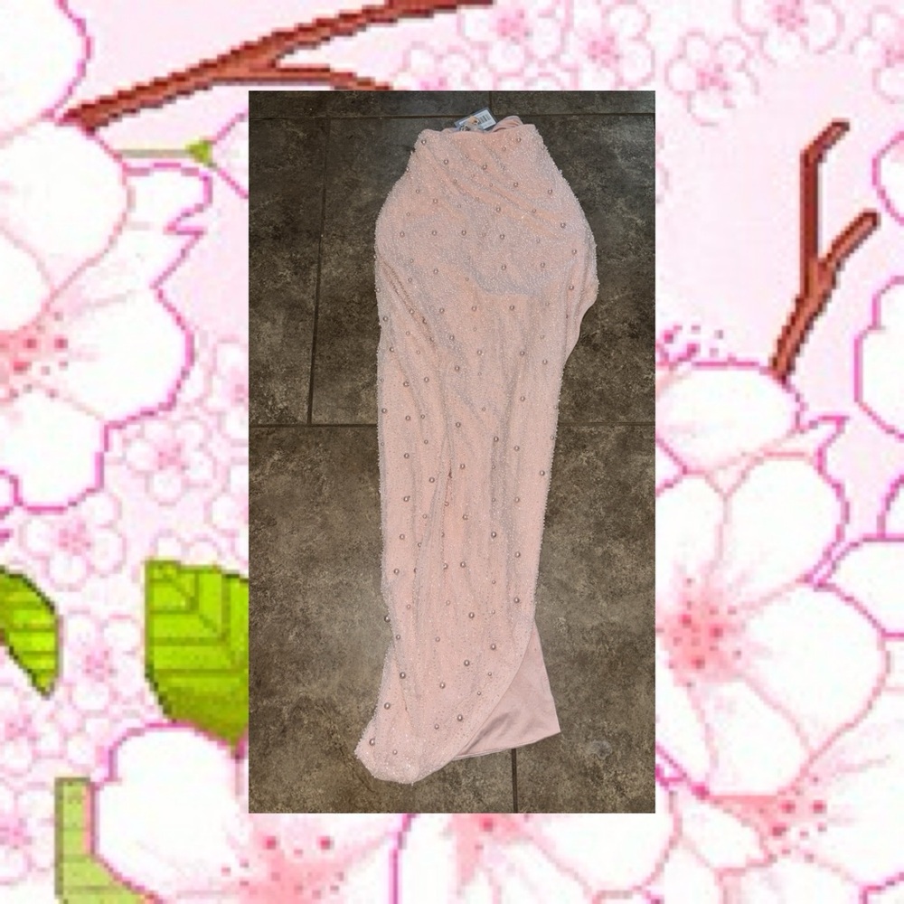 Oh Polly Embellished Pink Women's Skirt